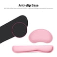 thumbnail image 4 of ikayaa Memory Foam Keyboard Wrist Pad Set Office Gaming Keyboard Wrist Pads with Fabric -slip Base Black, 4 of 7