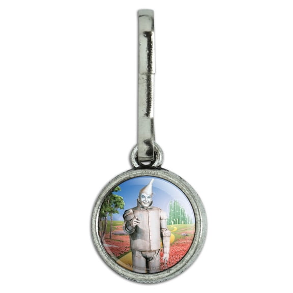 Wizard of Oz Tin Man Character Antiqued Charm Clothes Purse Suitcase Backpack Zipper Pull Aid