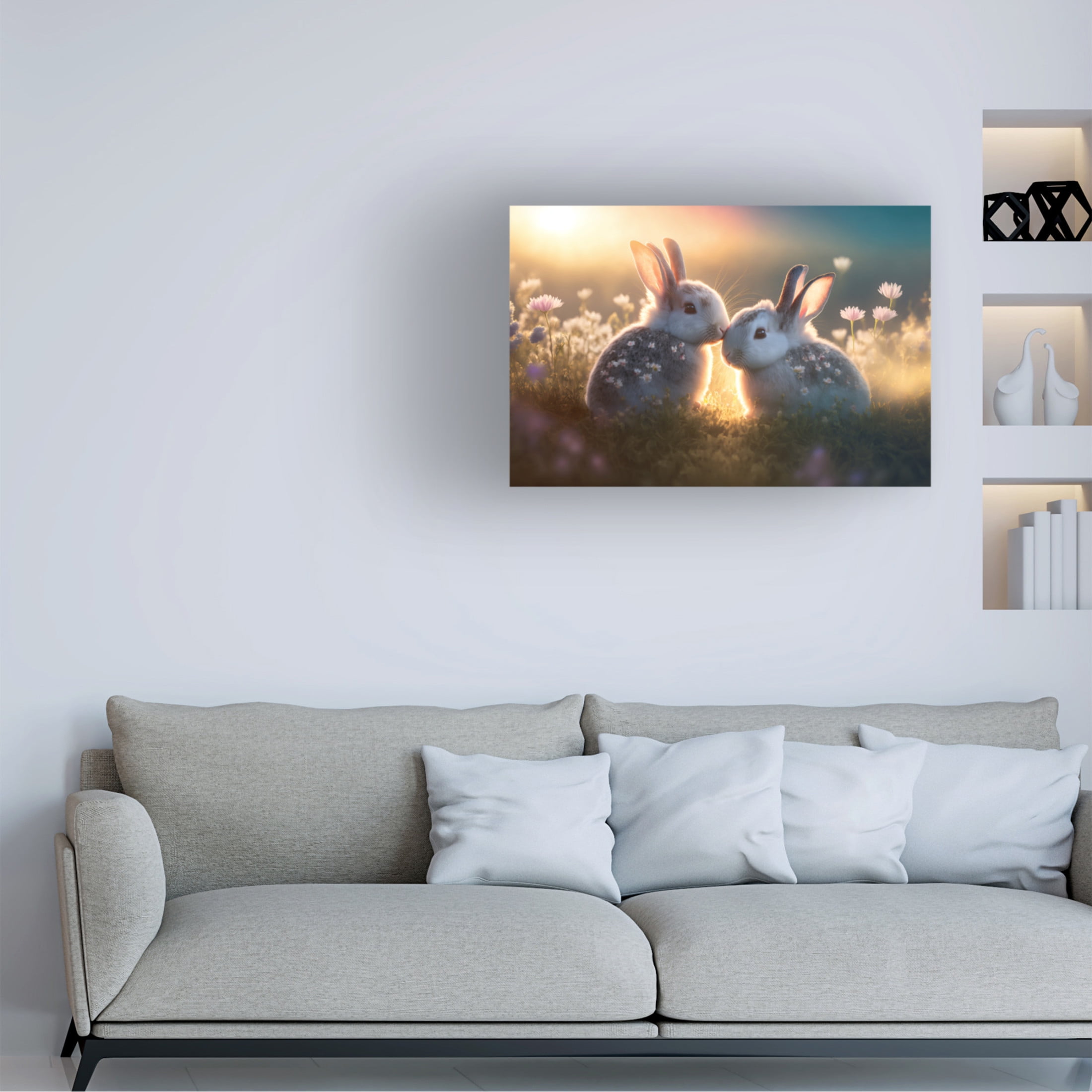 Canvas Wall Art - Ray Heere 'Woodland Animals 23' Wall Art for Living Room, Bedroom, or Office Décor by Trademark Fine Art - 32 x 22 Inches