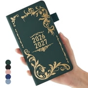 ROBCURSE 2026-2027 Pocket Planner, 3.9''×7'', A6 Small Weekly & Monthly Academic Planner for Purse, July 2026 - June 2027, with Inner Pocket & Monthly Tabs, Mini Agenda Book for Teachers and Students