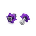 thumbnail image 3 of Unique Bargains 4Pcs Purple Metal 6mm Thread Motorcycle Hexagon License Plate Bolts Screws, 3 of 3