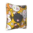 thumbnail image 2 of ZICANCN Cute Yellow Cat Decorative Throw Pillow Covers, Bed Couch Sofa Decorative Knit Pillow Covers for Living Room Farmhouse 26"x26", 2 of 8