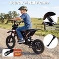 thumbnail image 6 of Wisairt 36V Kids Electric Dirt Bike, 15.5 mph High-Speed Electric Motorcycle Ride on Dirt Bike for Kids Aged 5-10, 133 lbs Max Load, 10-mile Range, Waterproof Seat, Orange & Black, 6 of 9
