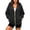 Black, variant on Bovxnpu Womens Zip Up Hoodies Oversized Sweatshirts Zip Up Hooded Sweatshirt Long Sleeve Loose Jacket Fall Outfits
