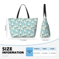 thumbnail image 4 of Xecao White Geese and Flower for versatile beach bag for women includes zipper pockets and waterproof material, ideal for vacations and adventures., 4 of 7
