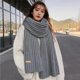 thumbnail image 5 of Winter Scarf Knitted Women Scarf Thickened Elastic Windproof Warm Shawl Lady School Outdoor Scarf Clothes Accessories, 5 of 5