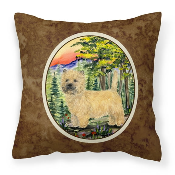 Carolines Treasures SS8229PW1414 Cairn Terrier Fabric Decorative Pillow, 14Hx14W, multicolor