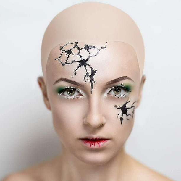 Gorro De Calva De Látex Para Adultos – Cabeza Calva Realista Con Redecilla Incluida – Ideal Para Disfraces De Halloween, Cosplay Y Maquillaje