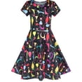 thumbnail image 1 of Robe Fille Cartoon Cat Manches Courtes 6 Ans, 1 of 8