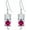 July(Ruby), variant on Cat Earring with Synthetic Birthstone Cat Dangle Earrings Gift for Women
