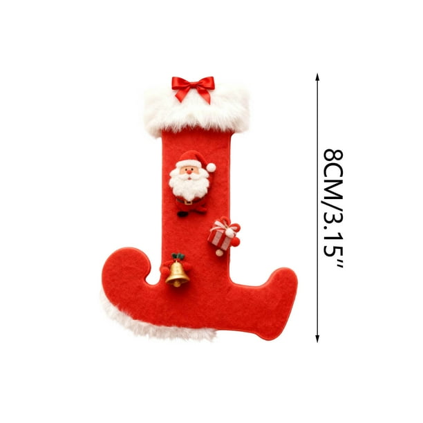 Decoraciones de Árbol de Navidad 26 Letras Personalizadas Colgante Colgante Ornamentos para Árbol de Navidad Árbol de Navidad Ornamentos