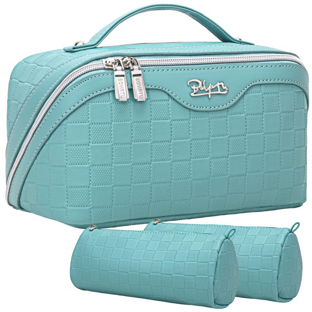 Organizador de bolsas de maquillaje BOYATU Travel, piel impermeable, 3 unidades