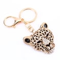 thumbnail image 2 of Rhinestone Leopard Head Key Ring Chain,New Rhinestone Leopard Keyring Leopard Head Keyring Leopard Head Keychain Modern Innovation, 2 of 5