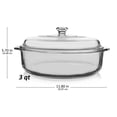 thumbnail image 3 of Libbey Baker's Basics Glass Casserole Dish with Cover, 3 quart, 3 of 3