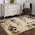 thumbnail image 3 of Area Rugs 2.7'x5', Sweet Home Carpet for Living Room Bedroom Dining Room, Western Stars Bird Houses Country Vintage Throw Kitchen Rugs Non Slip Washable Rectangle Indoor Outdoor Rugs, 3 of 8