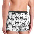 thumbnail image 4 of Men's Boxer Briefs, Cute Glasses Husky Funny Soft Comfy Mens Underwear Boxer Briefs Breathable With Widen Waist, 4 of 7