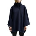 thumbnail image 1 of Abrigos de Invierno Para Mujer Moda Irregular Medio Manga Larga Cremallera Abrigo Sólido Cardigan Abrigo Capa Odeerbi ODB174235, 1 of 6