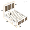thumbnail image 3 of Farmhouse Wooden Full Size Bed Frame, Modern Full Platform Bed Frame with Wooden Strip Decoration, Plywood Slats Support, Heavy Duty for Bedroom, 3 of 7