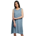 thumbnail image 1 of Moomaya WoMen's Printed A-Line Sleeveless Nightdress Cotton Sleepwear Gown, 1 of 6