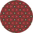 thumbnail image 1 of Ahgly Company Indoor Round Patterned Sienna Brown Area Rugs, 4' Round, 1 of 6