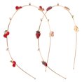 thumbnail image 4 of GOOHOCHY 2pcs Cererry Strawberry Dadberry Hoops Cabello Tandilas de fruta Accesorios para el cabello, 4 of 7