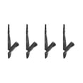 thumbnail image 6 of Danya B 4 Piece Dark Brown Iron Anchor Two-Prong Wall Sculpture Utility Double Hooks, 6 of 6