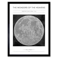 thumbnail image 1 of Wonders of the Heavens Duncan Bradford Telescopic View of Moon Full Antique Telescopic Classic Illustration Framed Wall Art Picture Print 12x16 inch, 1 of 5