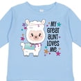 thumbnail image 4 of Inktastic My Great Aunt Loves Me- Cute and Happy Llama Boys or Girls Long Sleeve Toddler T-Shirt, 4 of 5