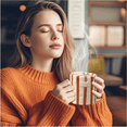 thumbnail image 5 of Retro Striped Hand-Painted Ceramic Mark Hand-Held Cup Heat-Resistant Non-Slip Double-Enjoy Cup for Milk Coffee Juice Latte Hot Cold Drinks Valentine's Day Mother's Day Christmas Gift Drinkware, 5 of 8