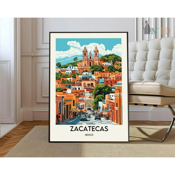 Zacatecas Poster, Zacatecaszacatecas Print, Zacatecas Photo, Zacatecas Poster Print, Zacatecas Travel Poster, Zacatecas Mexico Wall Art, Modern Wall Decor, 8x12 UNFRAMED