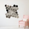 thumbnail image 3 of Gwong Decoración hogareña 12pcs espejo hexágono extraíble pegatinas de pared de acrílico arte DIY Decoración para el hogar Calcomanías Gwong 8103577, 3 of 6