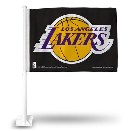 Los Angeles Basketball Laker's 11x14 Window Mount Double-Sided Car Flag