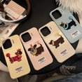 thumbnail image 2 of ins three-dimensional colorful ball embroidery dachshund 15pro max apple 16 mobile phone case iphone14 suitable for 13 silicone, 2 of 8