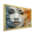 thumbnail image 5 of Designart "Portrait Collage With Beige And Blue Tones" African American Art Picture Framed Wall Decor, 5 of 5