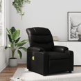 thumbnail image 1 of vidaXL Massage Recliner Chair Black Faux Leather, 1 of 5