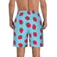 thumbnail image 3 of Kdxio Strawberries Pattern Mens Casual Shorts - Drawstring Summer Beach Sports Shorts for Men, 3 of 9