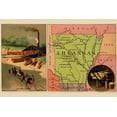 thumbnail image 2 of Arbuckle Brothers 14x11 Black Ornate Wood Framed with Double Matting Museum Art Print Titled - Arkansas, 2 of 4