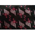 thumbnail image 4 of oneOone Cotton Silk Fabric Leaves Block Printed Fabric 1 Yard 42 Inch Wide, 4 of 4