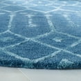 thumbnail image 3 of SAFAVIEH Himalaya Darin Geometric Wool Area Rug, Navy/Silver, 8' x 8' Round, 3 of 7