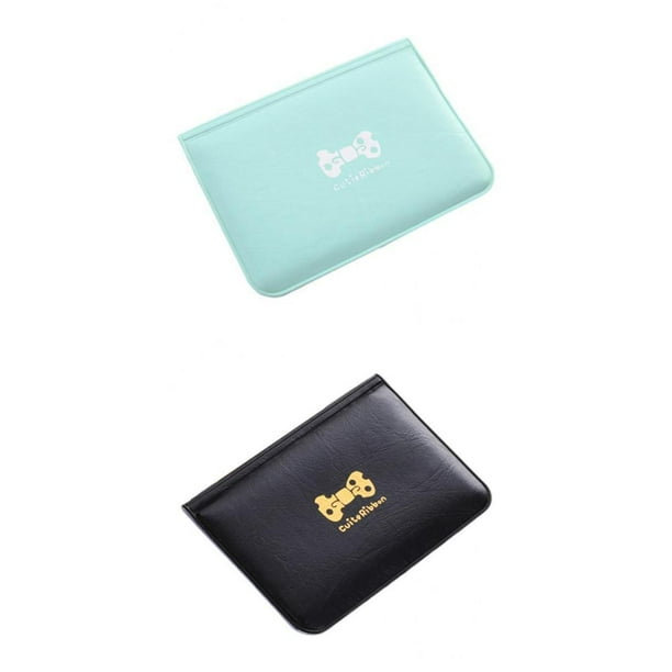 2 carteras para tarjetas de crédito sintética con 12 ranuras para tarjetas.