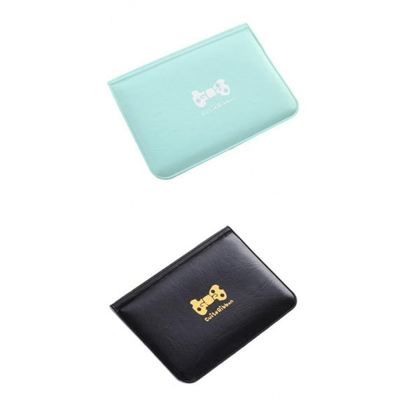 2 carteras para tarjetas de crédito sintética con 12 ranuras para tarjetas.