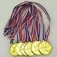 thumbnail image 6 of Pack Of 30 Gold Winner Medals With Red, White & Blue Ribbons, Fun & Durable Award Prizes For Kindergarten Ceremonies, Classroom Competitions, Party & Family, 6 of 6