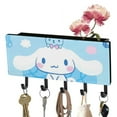 thumbnail image 4 of Cinnamoroll Wall Key Holder, Farmhouse Wall Rack with 6 Hooks, Wall Mounted Key Holder, Wooden Mail Organizer with Hooks for Entryway, 4 of 5