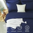 thumbnail image 2 of Davulos Queen Comforter Set 7 Pieces,Drak Blue Bed in a Bag for Bedroom All Season Bedding Sets with 1 Comforter,2 Pillow Shams,2 Pillowcases,1 Flat Sheet,1 Fitted Sheet, 2 of 8