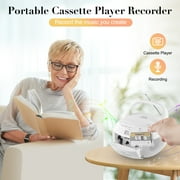 Boombox Cassette CD Player Combo with Bluetooth and Remote,AM/FM Radio,Tape Recording, Stereo Sound.