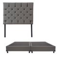 thumbnail image 1 of Box Base Cama King Size + Cabecera Dubai Gris Dicasa  Dubai Vita, 1 of 8