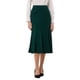 thumbnail image 1 of Falda de sirena midi para mujer Inspire Chic, con cintura alta elástica, faldas de cola de pez, talla XL, verde azul, 1 of 5