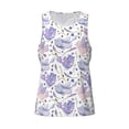 thumbnail image 4 of Haiem Lavender Flowers Men Workout Tank Top Gym Bodybuilding Sleeveless Muscle T Shirts Athletic Tank Breathable Workout Shirt-4X-Large, 4 of 9