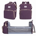 thumbnail image 1 of Refurbished BABARLA Diaper Bag Backpack with Auto Folding Crib, Purple, 1 of 3