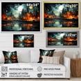 thumbnail image 4 of Designart "The Outlined Onyx Industrial Skyline" Factories Floater Framed Wall Decor, 4 of 5